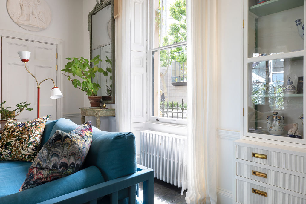 Castrads cast iron radiators at Beata Heuman Studios, Hammersmith, London